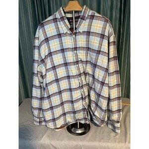 Rustic Outfitters Lined Flannel Shirt Jacket Men’s 2XL Heavyweight Plaid